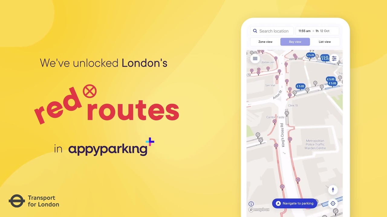 AppyParking+ now has red route data thanks to TfL!