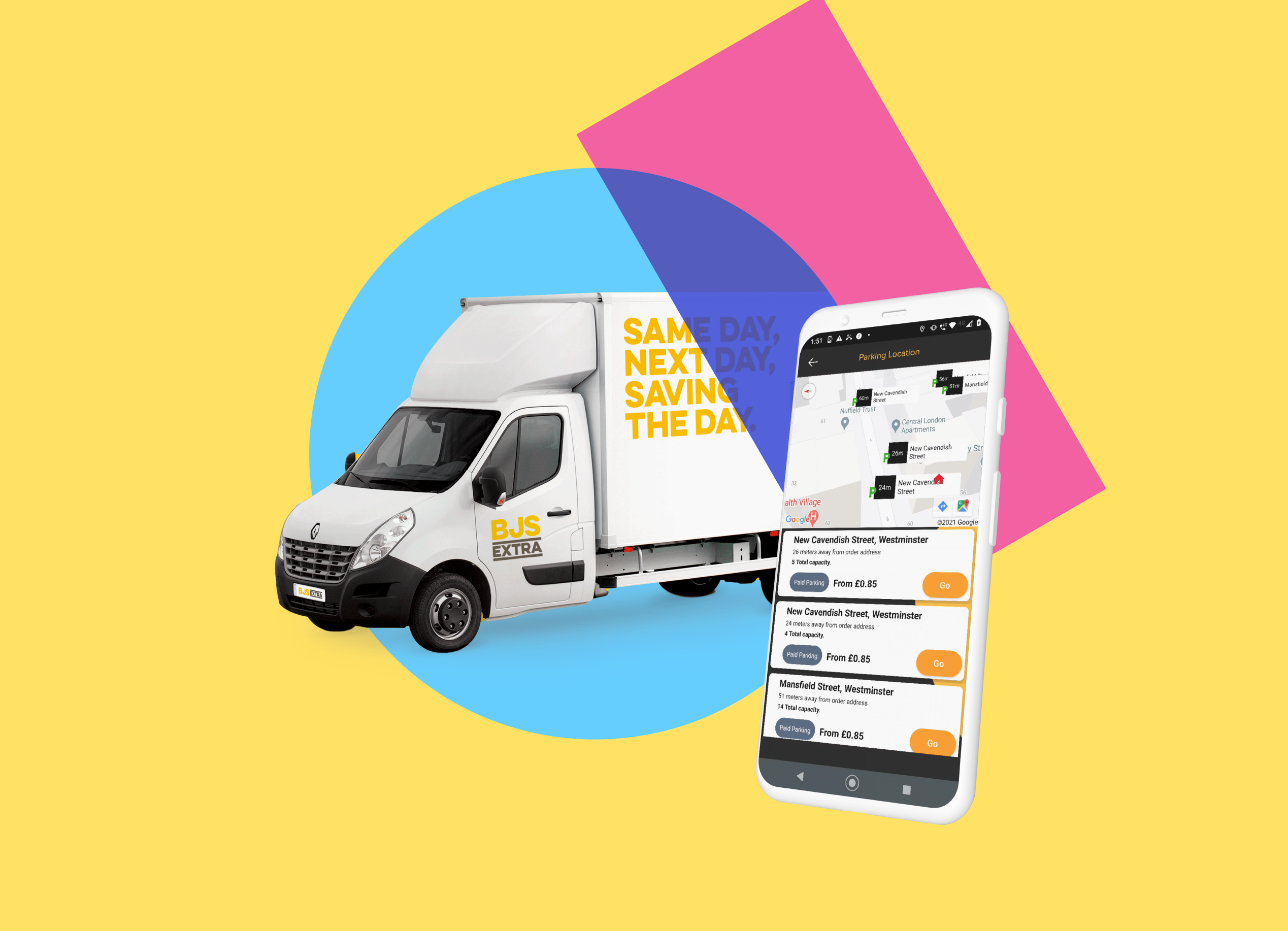 Home delivery specialists BJS innovate kerbside experiences for drivers with Parking API from AppyWay